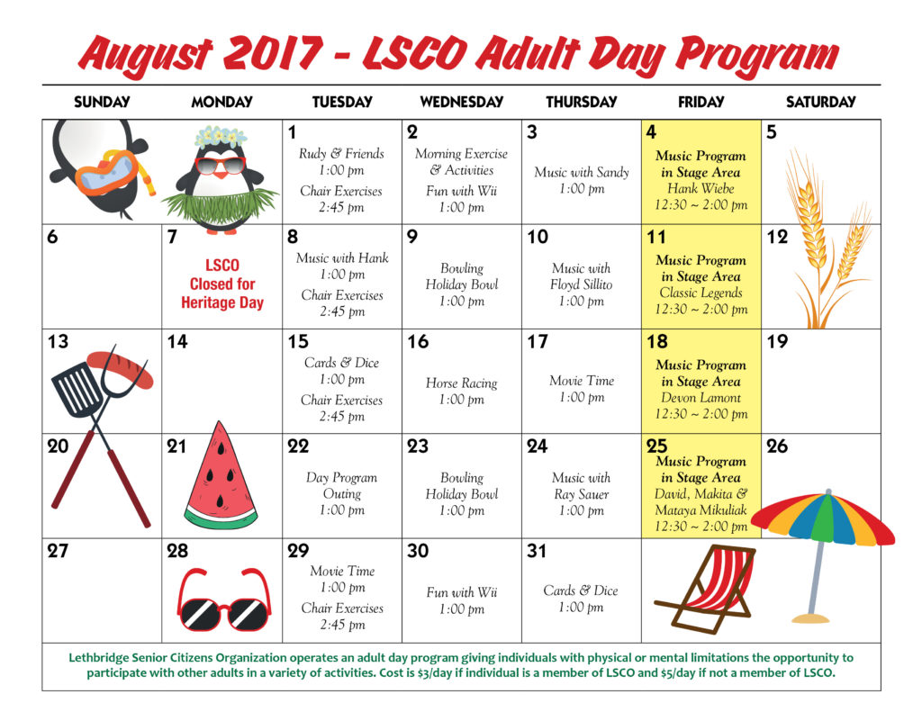 Adult Day Program Lethbridge Senior Citizens Organization