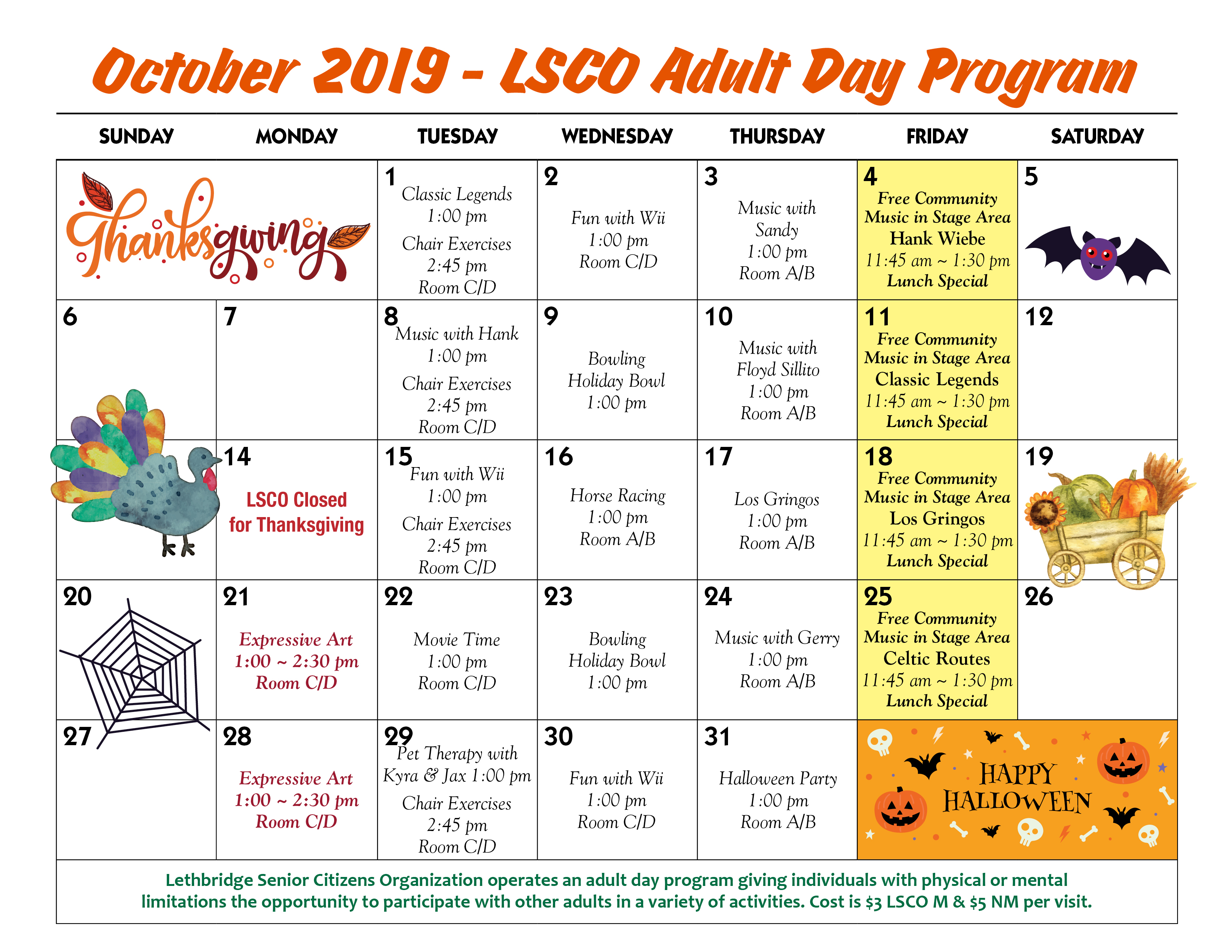 Adult Day Program Lethbridge Senior Citizens Organization
