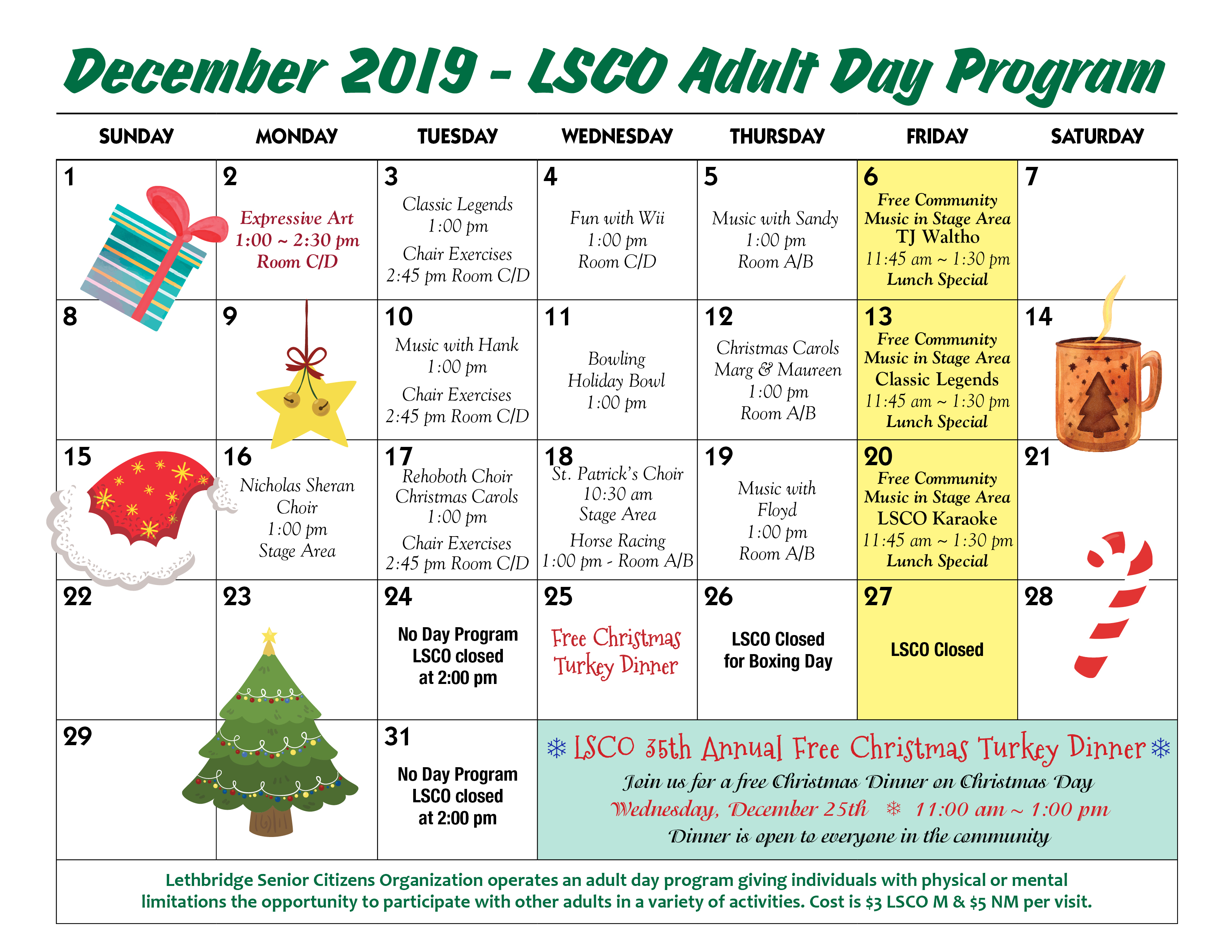 Adult Day Program Lethbridge Senior Citizens Organization