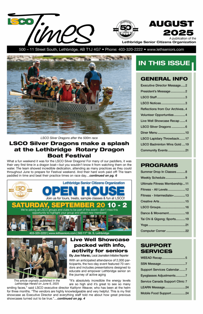 LSCO Times August 2025 pg 1
